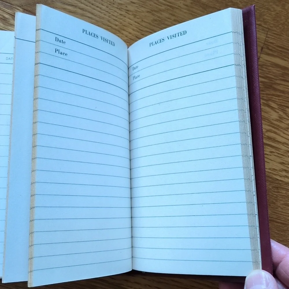 Travel Record vintage book journal American Greetings notes